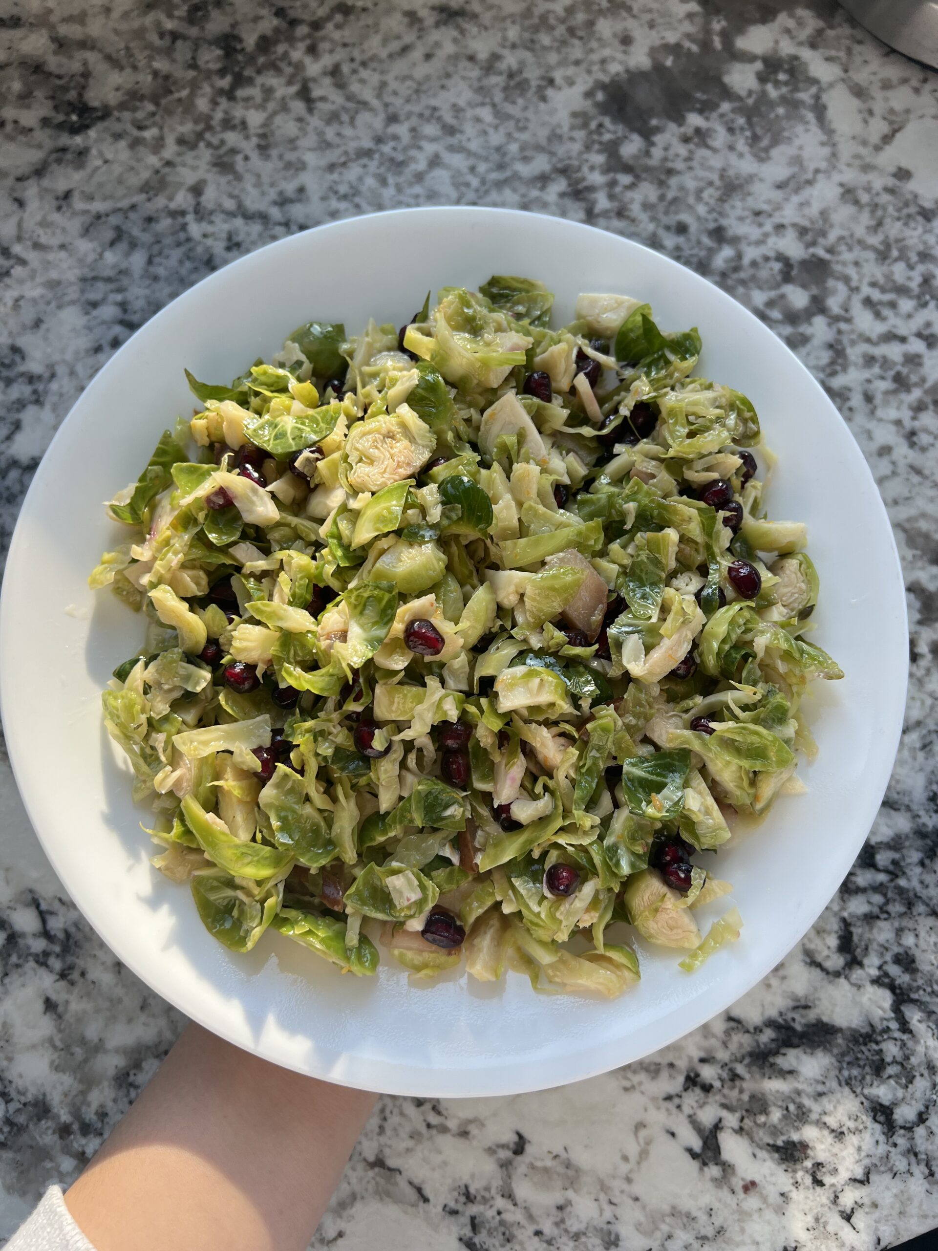 Brussell Sprout Pomegranate salad